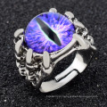 Shangjie Oem Anilos Halloween 2021 Nova chegada Punk Ring Jewelry Jóias Hip Hop Claw Diamond Rings Declaração